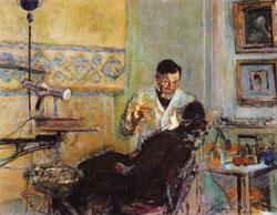 Edouard Vuillard Dr.Georges Viau in His Office Treating Annette Roussel